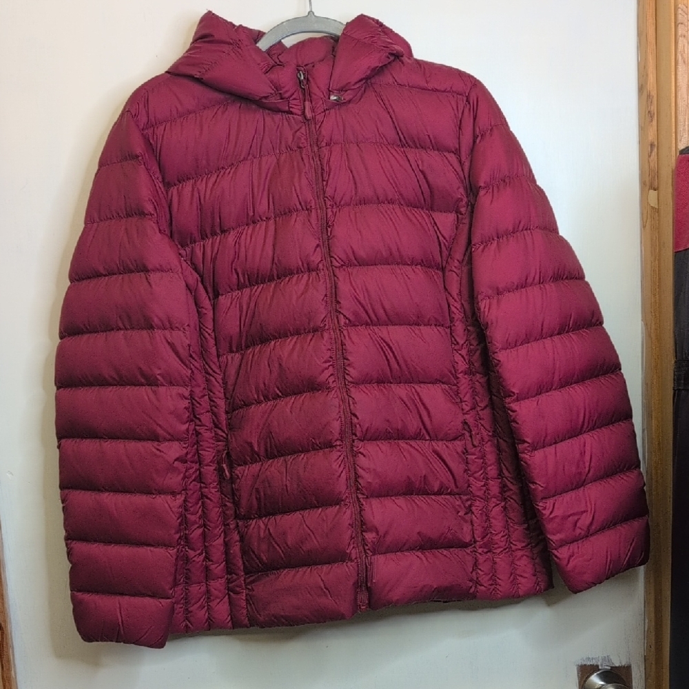 Heatkeep Women's Burgundy Lightweight Puffer Jacket 1X